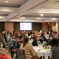 wide angle of luncheon attendees